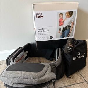 TushBaby Strapless Baby Hipseat Carrier and The Snug Hands-Free Attachment